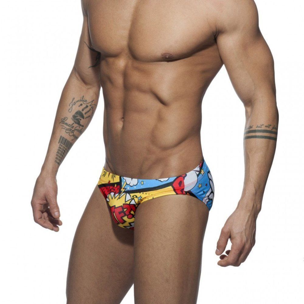 Men' s Padded Naughty Speedo Swim Briefs Pouch Enhancing WTF Swimwear Size XL - Picture 2 of 10